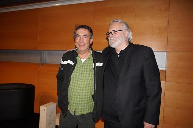 Hubert von Goisern mit Literat Gerhard Roth.