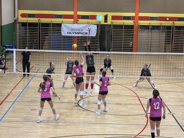 Das Team des Borg Perg (in Grau) im Halbfinale gegen die späteren Siegerinnen aus Dornbirn. | Foto: MeinBezirk Perg
