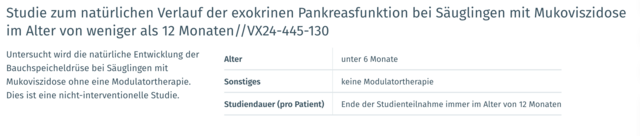 Aktuelle Studie. | Foto: https://www.muko.info/was-wir-tun/studiennetzwerk/laufende-klinische-studien