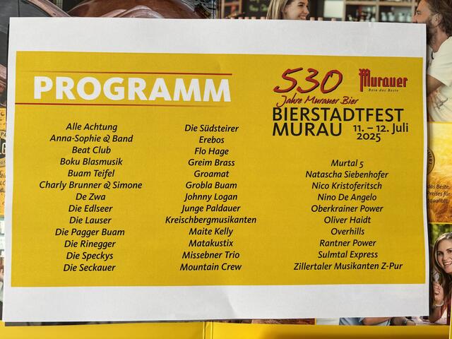 Das Programm im Überblick. | Foto: MeinBezirk