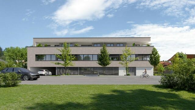So soll die Wohnanlage P104 in Lieboch nach Entwürfen von Architekt Bernhard Scherr nach Fertigstellung aussehen | Foto: CREO
