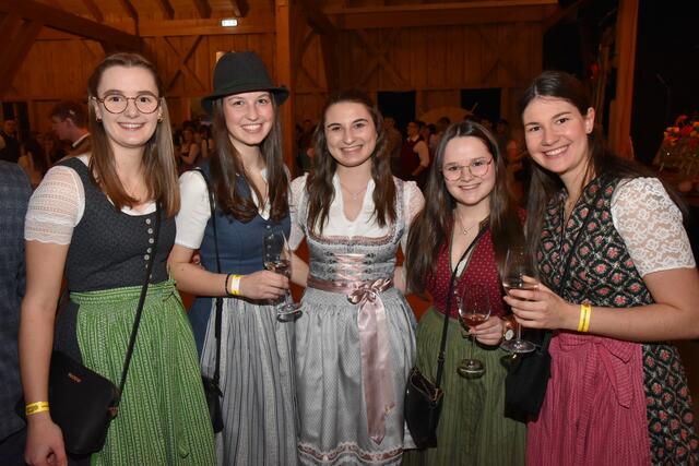 Melina, Lisa, Stefanie, Miriam und Lara aus Eberschwang haben beste Laune beim Ball | Foto: Alois Braid/zema-medien.de