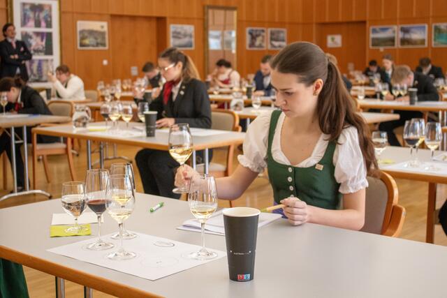 Weinkennerin: Laura Reisinger schaffte es beim Jungsommelier-Bewerb von 20 österreichischen Schulen bis ins Bundesfinale. | Foto: Tourismusschulen Bad Gleichenberg