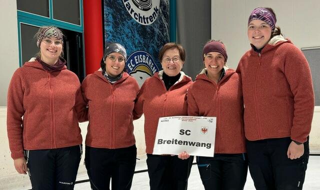 Die Eisschützinnen des SC Breitenwang schafften bei der Bundesligameisterschaft der Damen in Marchtrenk den Klassenerhalt. | Foto: SCB