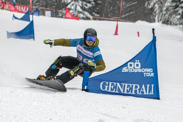 Mario Bäck ist Parallelslalom-Landesmeister 2025. | Foto: oö.Snowboardtour 