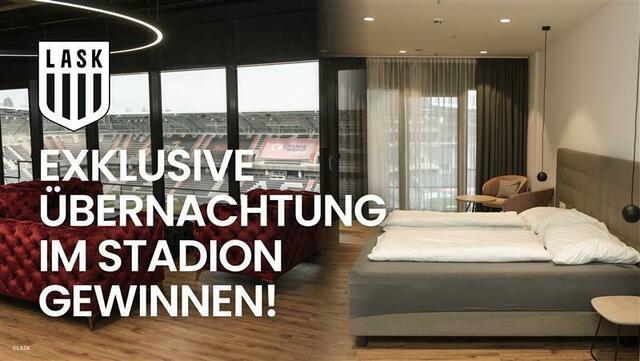 Gewinne eine exklusive Übernachtung in der Raiffeisen Arena. | Foto: Lask
