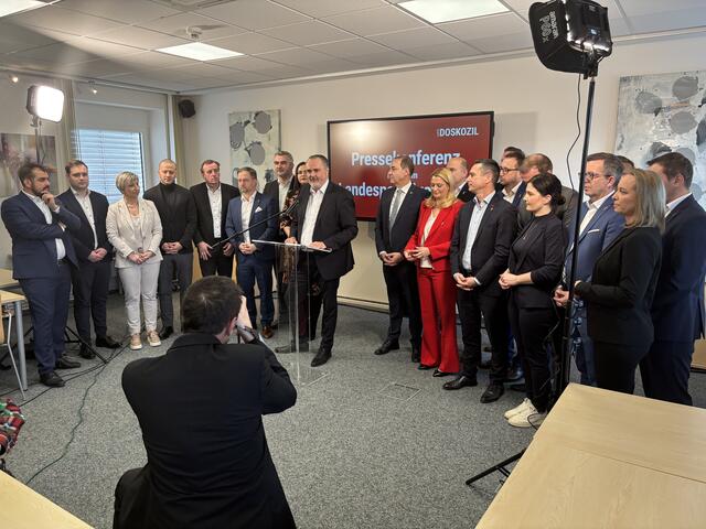 Doskozil präsentierte das SPÖ-Personalpaket am Montag im Landhaus | Foto: Tscheinig