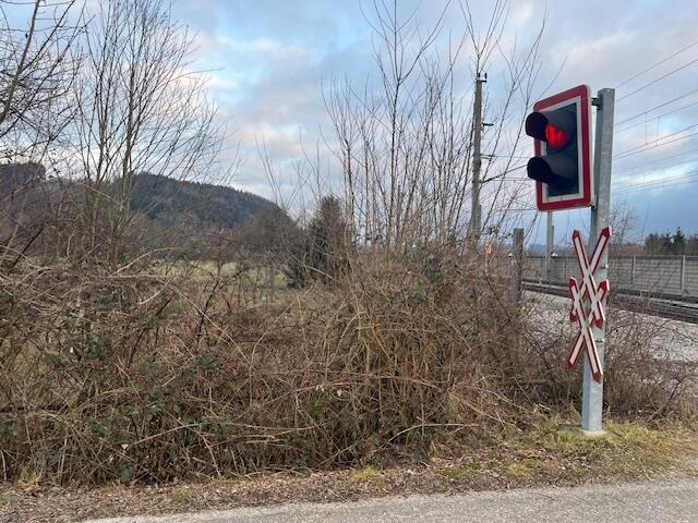 Variante 1 würde entlang des Bahndamms führen. | Foto: Steiner-Watzinger
