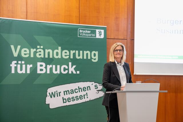 ÖVP-Spitzenkandidatin Susanne Kaltenegger stellt den Führungsanspruch in Bruck. | Foto: Ekatarina Paller
