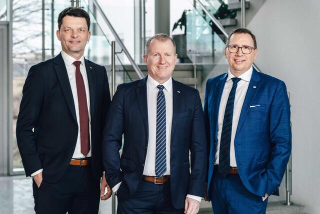 Das neue Führungs-Trio bei Leyrer + Graf: CFO Christian Bruckner, CEO Stefan Graf und COO Peter Haas (v.l.) | Foto: Leyrer + Graf, Matthias Ledwinka