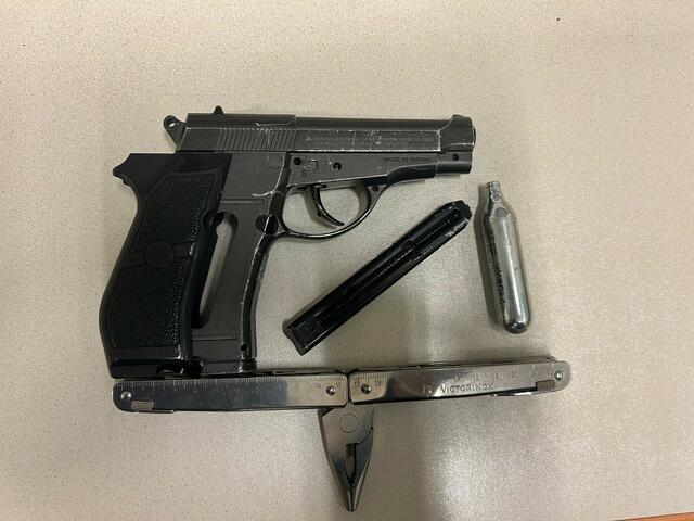 Unter anderem wurde eine Gaspistole in einem Pkw in der Leopoldstadt entdeckt. | Foto: LPD Wien