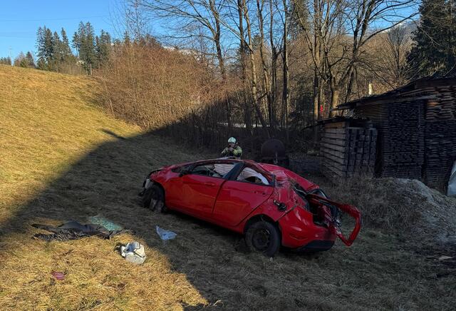 Am Dienstag am Nachmittag verlor ein 52-jähriger Autofahrer auf der Thierseestraße die Kontrolle über sein Fahrzeug und kam daraufhin von der Fahrbahn ab.  | Foto: ZOOM.TIROL