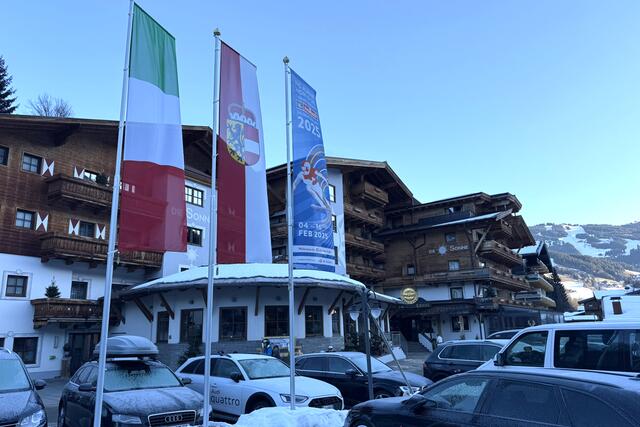 Das Hotel Sonne, die Unterkunft der italienischen Athleteninnen und Athleten.  | Foto: Saalbach-Hinterglemm, Land Salzburg/Bernhard Kern