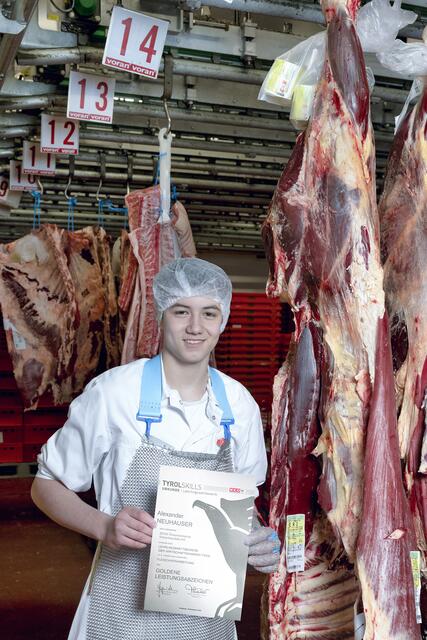 Alexander Neuhauser brillierte bei den "TyrolSkills" Wettbewerb mit Gold. | Foto: Spar