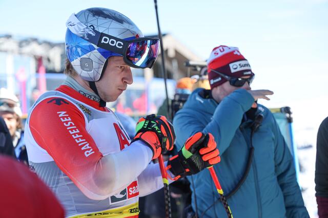 Im Bild: Marco Odermatt aus der Schweiz kurz vor dem Start. | Foto: Land Salzburg / Franz Neumayr