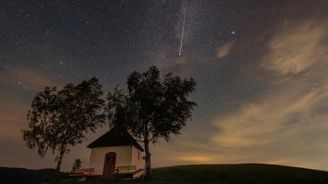 Perseiden, fotografiert von Sonntagberger Fritz Bachner bei den Gerolderkapelle zwischen Waidhofen und Steyr. | Foto: Fritz Bachner