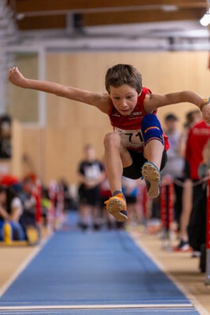 Leo Kuhlen (U10) konnte sich den Titel im Weitsprung sichern. | Foto: Witting