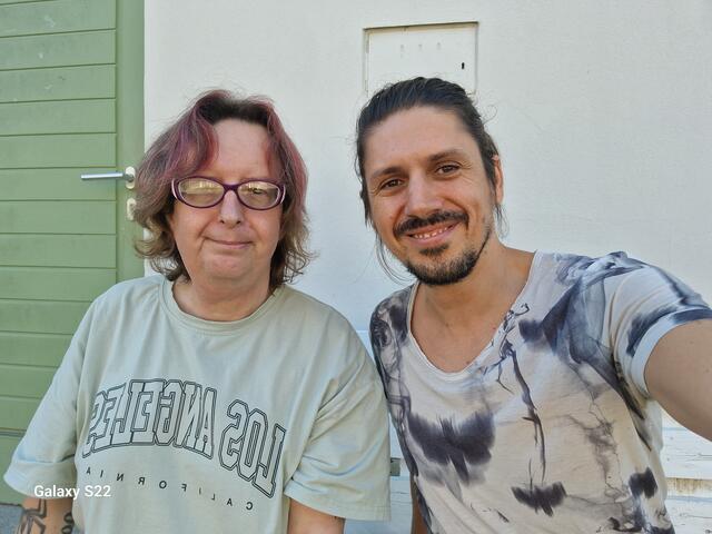 Moderatorin Sarah-Michelle Fuchs mit Otwin Biernat. | Foto: Radio Ypsilon