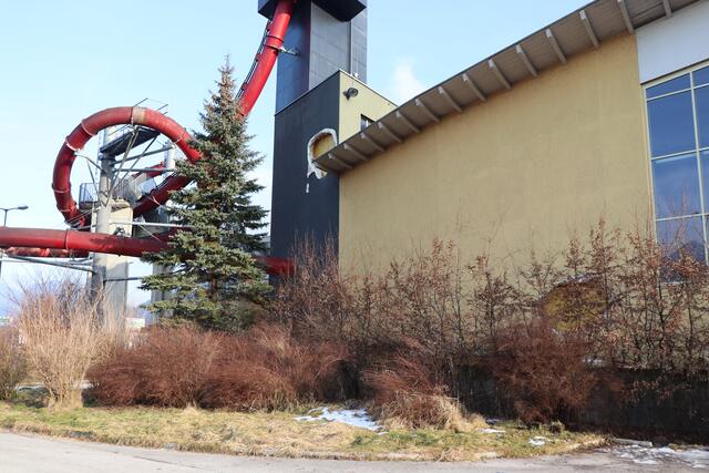 Heute gleicht das ehemalige Hallenbad eher einer Ruine oder auch einer "Leiche", wie GR Lentsch sagt. | Foto: Nimpf