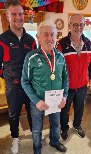 Bezirksmeisterschaft Luftgewehr 2025.Felix Steinkellner, Pabneukirchen, siegte bei den Senioren 2.  | Foto: Schützenverein Pabneukirchen