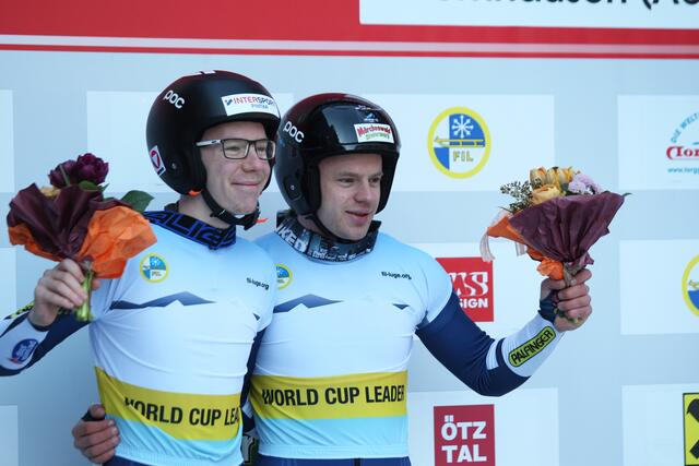 Nico Edlinger (links) und Maximilian Pichler holten in Umhausen zwei Podestplätze und führen in der Gesamtwertung. | Foto: Peter Leitner