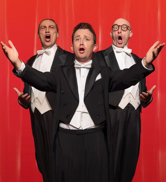 Große Gefühle auf und hinter der Bühne: Darum geht es in der Produktion "Geheimnis der drei Tenöre" in der Komödie Graz. Premiere wird am 28. Februar gefeiert. | Foto: Komödie Graz