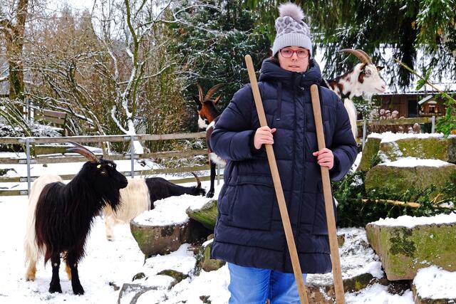 Integrativ beschäftigt: Karin aus Linz packt im Tiergarten Walding dreimal pro Woche an. | Foto: Caritas OÖ