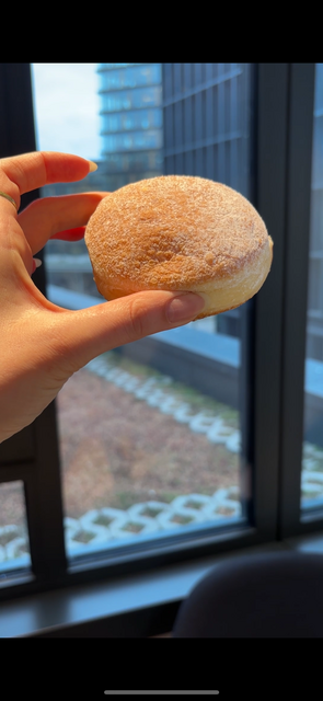 Der Marille-Krapfen von der Konditorei "Oberlaa".   | Foto: Janine Kokesch/MeinBezirk