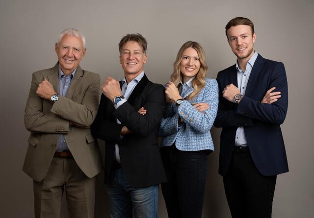 Alfred Riedl, Tobias Moretti, Michaela Riedl und Andreas Riedl