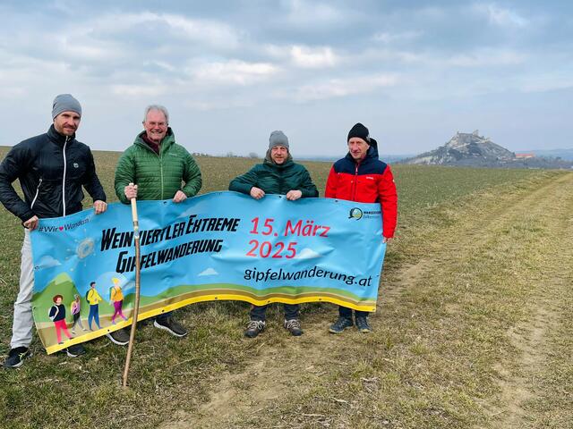  Am Samstag, den 15. März, pünktlich um 6.00 Uhr früh, starten erneut die extremen Weit-Wanderer vom höchsten Punkt des Weinviertels, dem Buschberg. | Foto: Schultes
