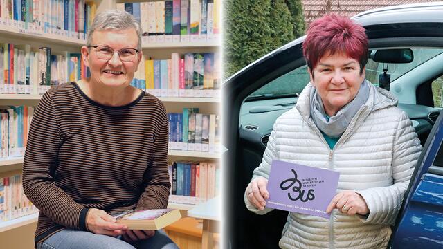 Margarete Bauer aus Schardenberg (links) und Beate Löffler aus Raab (rechts) sind für den MeinBezirk-Ehrenamtspreis "Florian" 2025 nominiert. Bauer arbeitet hunderte Stunden im Jahr für Schardenbergs Pfarrbücherei. Löffler fährt durchs ganze Bundesland um Menschen in Not zu helfen. 