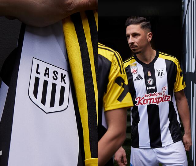 Robert Zulj mit den drei weltbekannten Streifen am Trikot.  | Foto: LASK