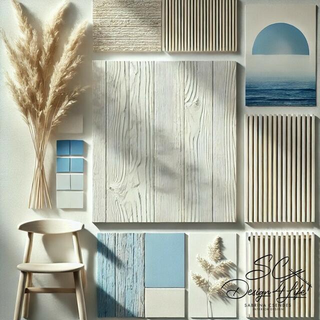 Ein Moodboard, welches an Ferien am Strand erinnert. So könnte eine Wohnungseinrichtung aussehen. | Foto: Alexander Paulus