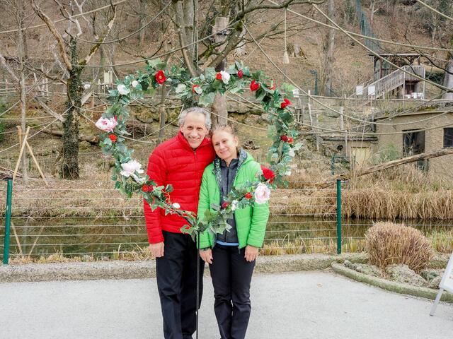 Fotopoint im Zoo Salzburg am Valentinstag | Foto: Zoo Salzburg Angelika Köppl