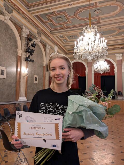 Sprachtalent Lea Grethe vom BG9 Wasagasse gewinnt EU-Übersetzungswettbewerb. | Foto: Europäische Kommission