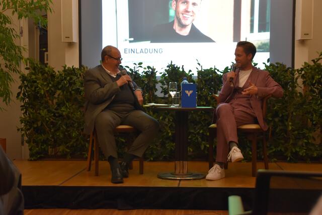 Künstlergespräch mit August Breininger und Markus Freistätter. | Foto: Preineder
