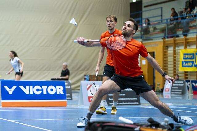 Die beiden Staatsmeister 2025 Kai Niederhuber und Wolfgang Gnedt gegen Simmering in den Reihen der ASKÖ Traun.
 | Foto: ÖBV/Martin Göggel