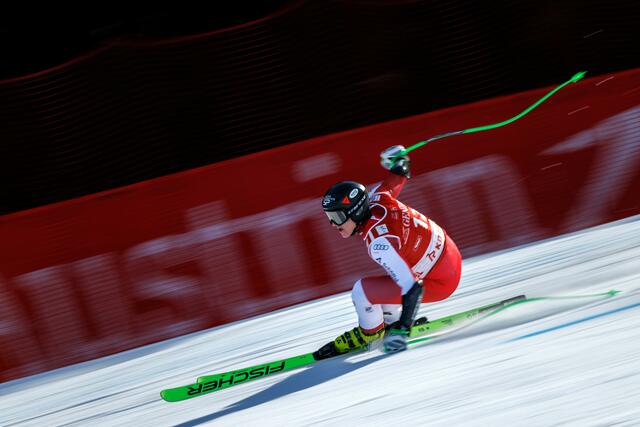 Raphael Haaser holt Gold bei der Heim-WM in Saalbach und krönt sich wie Rudi Nierlich vor 34 Jahren zum Weltmeister. | Foto: Samo Vidic / Red Bull Content Pool