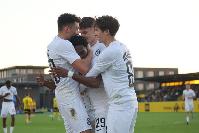 Sturms U19 trifft im Achtelfinale der UEFA Youth League auf Olympiakos Piräus. | Foto: GEPA