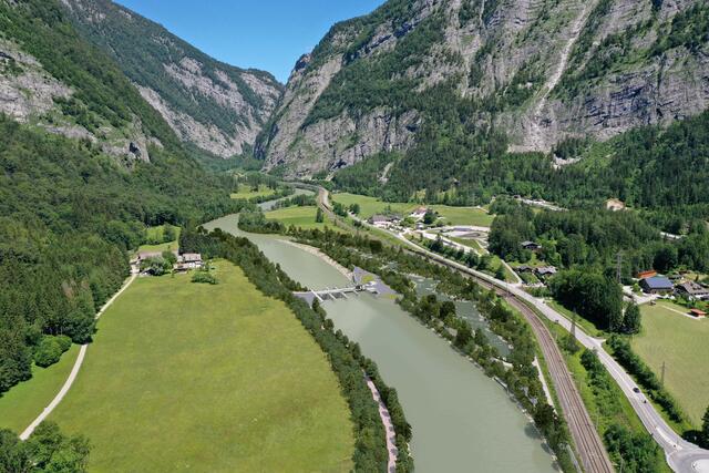 Im alten Salzachbett entsteht ein naturnahes Umgehungsgewässer | Foto: VERBUND