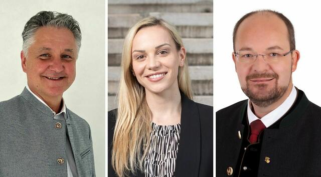 Für Andreas Kutej (ÖVP) ist die Lage derzeit schwer einschätzbar. Kajetan Glantschnig fordert rasche Neuwahlen. Für Manuela Lobnik muss das Volk wieder im Vordergrund stehen. | Foto: Privat, Gernot Gleiss, FPÖ