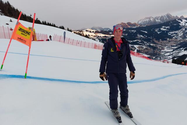 Alpine Skiweltmeisterschaft, Saalbach2025, Ski-WM2025 in Saalbach-Hinterglemm, im Bild: Florian Ripper, einer von vielen freiwilligen Helfern vom Schiclub Saalbach-Hinterglemm, auf der Rennstrecke. | Foto: Land Salzburg / Alexander Paier