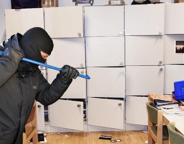 In sechs burgenländische Schulen brach der Täter ein. Auf dem Polizeifoto geknackte Schulspinde. | Foto: LPD NÖ / Montage Heigl/Pixabay