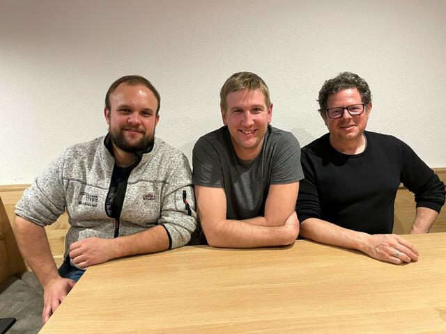 Das Führungsteam der MK Telfes mit Obmann Marco Bensch (Mitte), seinem Stv. Fabian Macher (l.) und Kpm. Andreas Töchterle. | Foto: Mair