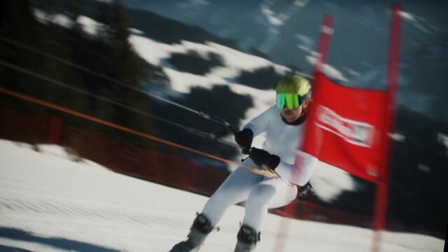 Mit dem Kiteschirm fuhr der Olympiasieger den Rennhang (Zwölferkogel) in Hinterglemm von unten nach oben, also vom Ziel zum Start. | Foto: Österreich Werbung