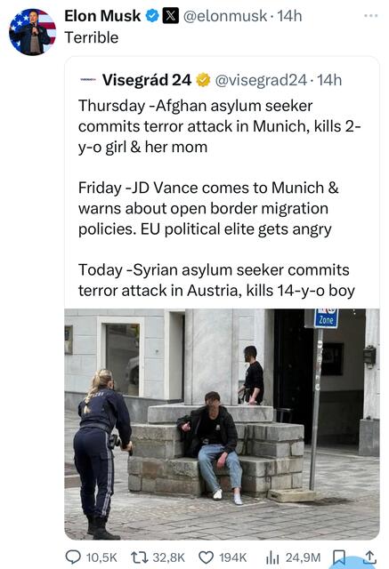 Foto: Elon Musk/X/Screenshot