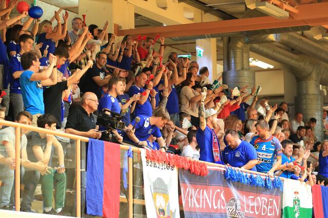 Die Leobener Handballfans jubelten über einen Heimsieg gegen WAT Fünfhaus. | Foto: Sportunion Leoben