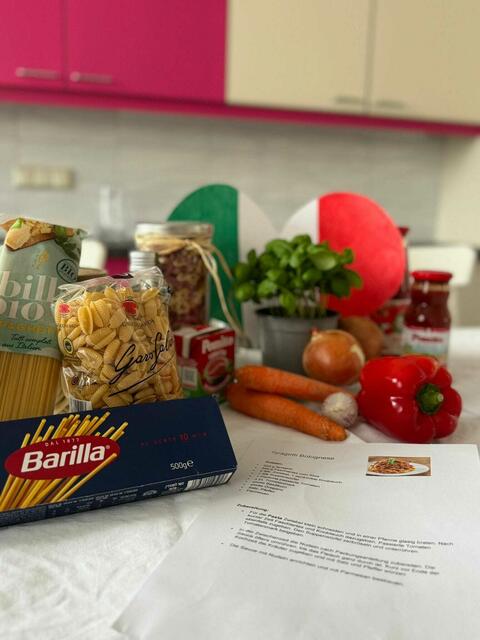 Vorbereitung auf Italien mit den passenden Speisen. | Foto: NMS Hirtenberg