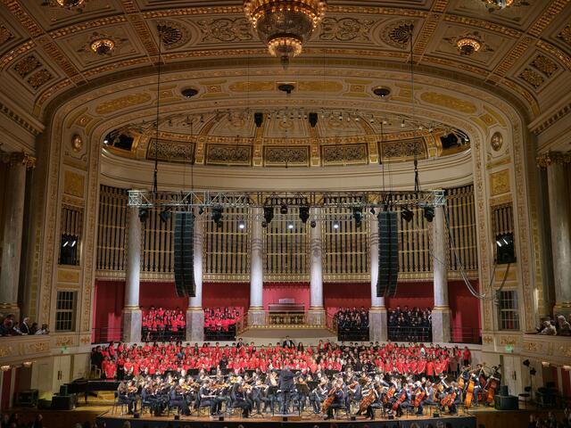 Am alljährlichen "Superar"-Jahreskonzert, das heuer am 10. März im Wiener Konzerthaus stattfindet, musizieren 500 Kinder und Jugendliche gemeinsam. | Foto: Wolf-Dieter Grabner