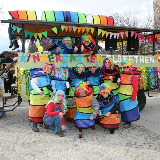 Auch der Elsbethener Kindergarten war am Umzug vertreten. | Foto: Mag. Erwin Fuchsberger